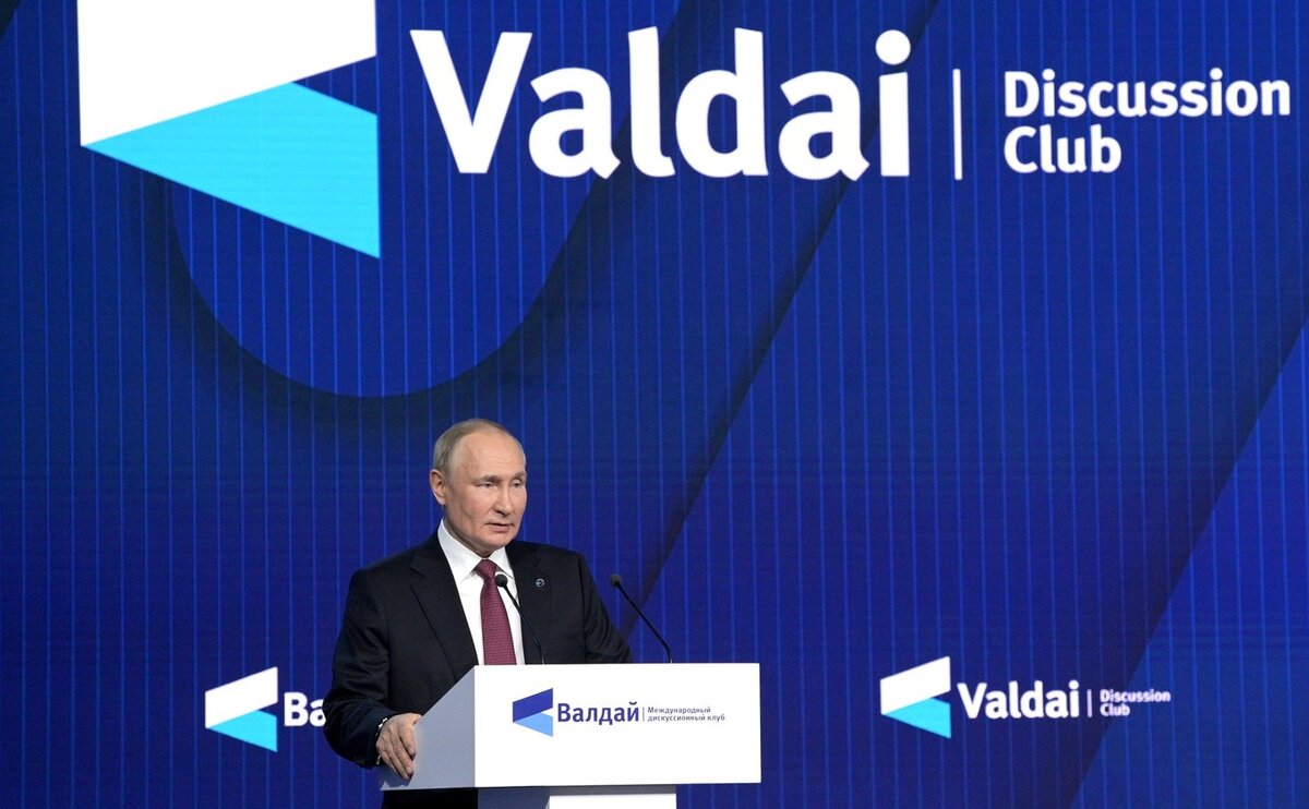 Владимир Путин на заседании клуба "Валдай". Фото kremlin.ru