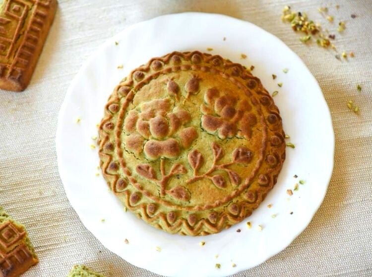 Домашние фисташковые печатные пряники