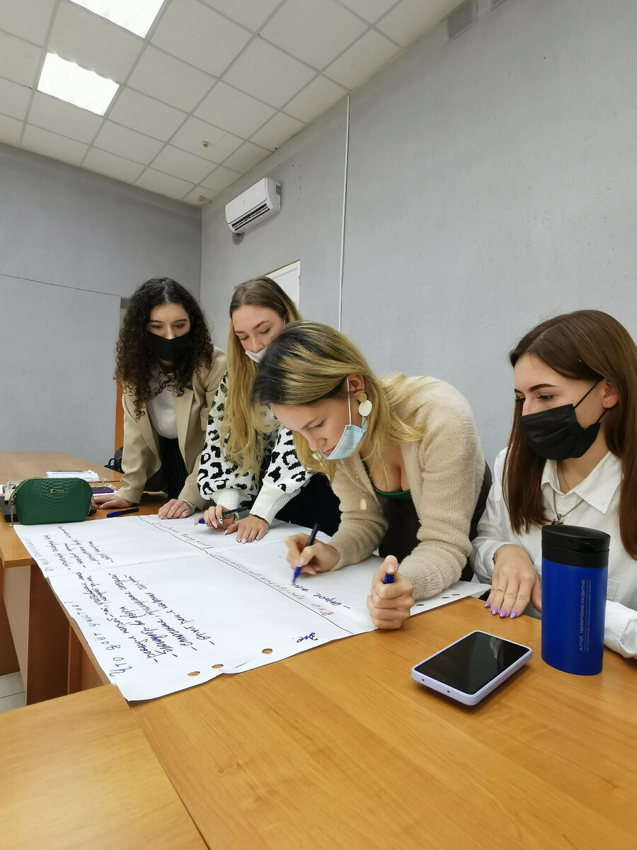 Команда работает над продвижением своего проекта на фасилитационной сессий