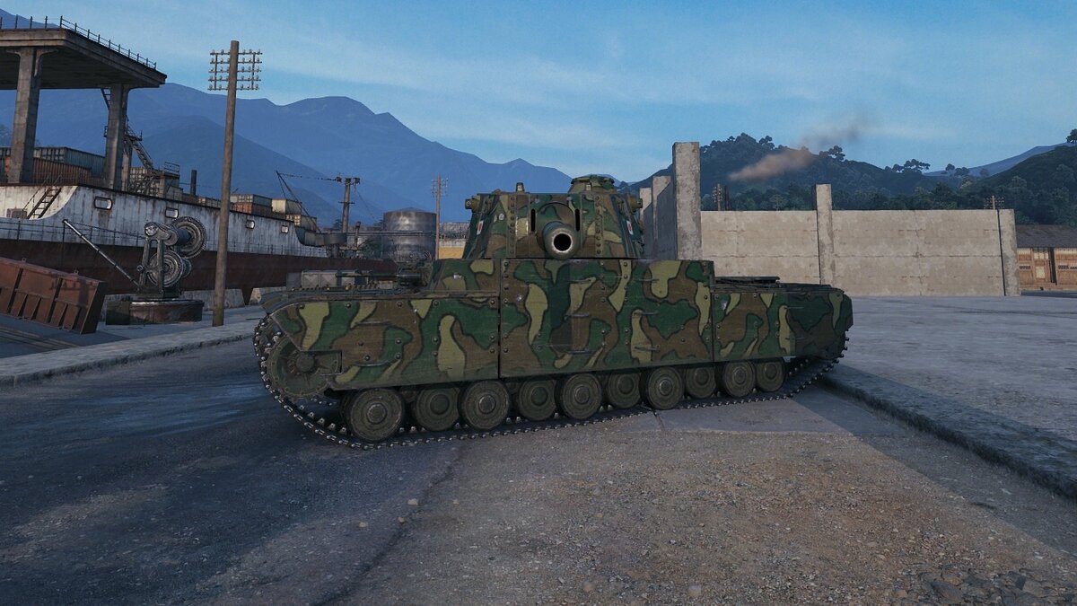 Type 5 Heavy с орудием 14 cm/50 3rd Year Type. Скриншот из игры «Мир танков»
