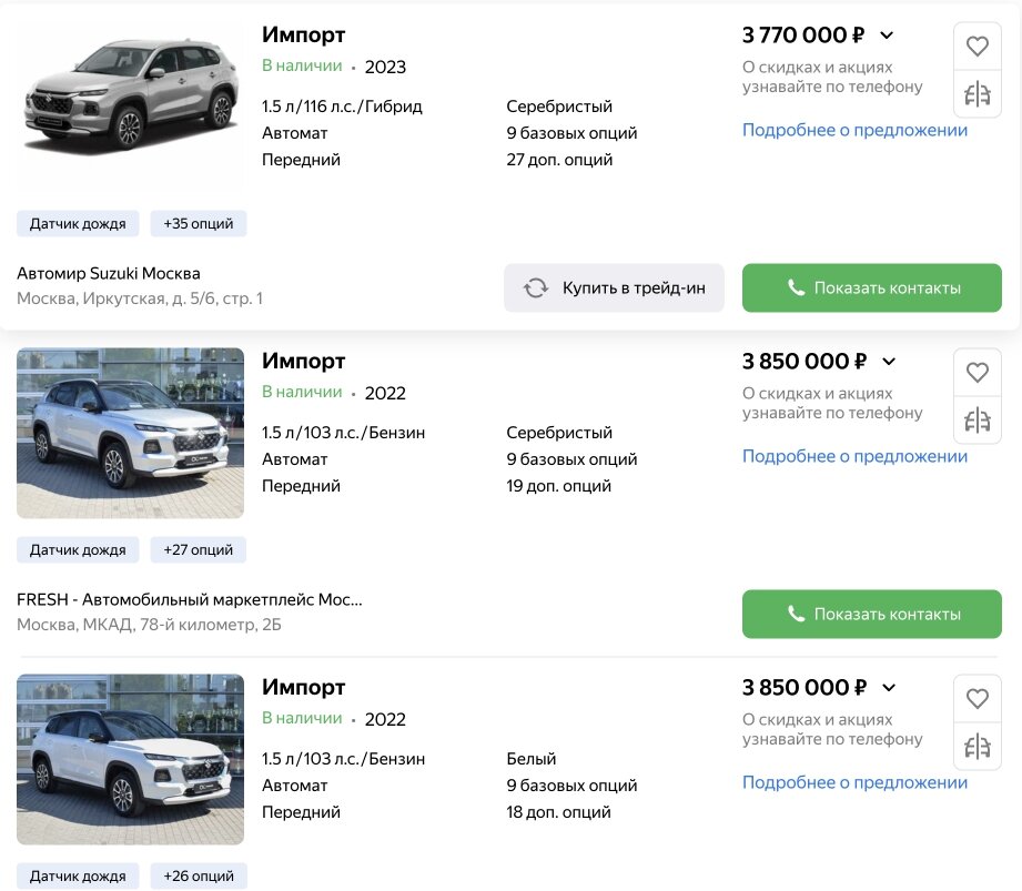    Ориентировочные цены на Suzuki Grand Vitara в России. Левченко Максим