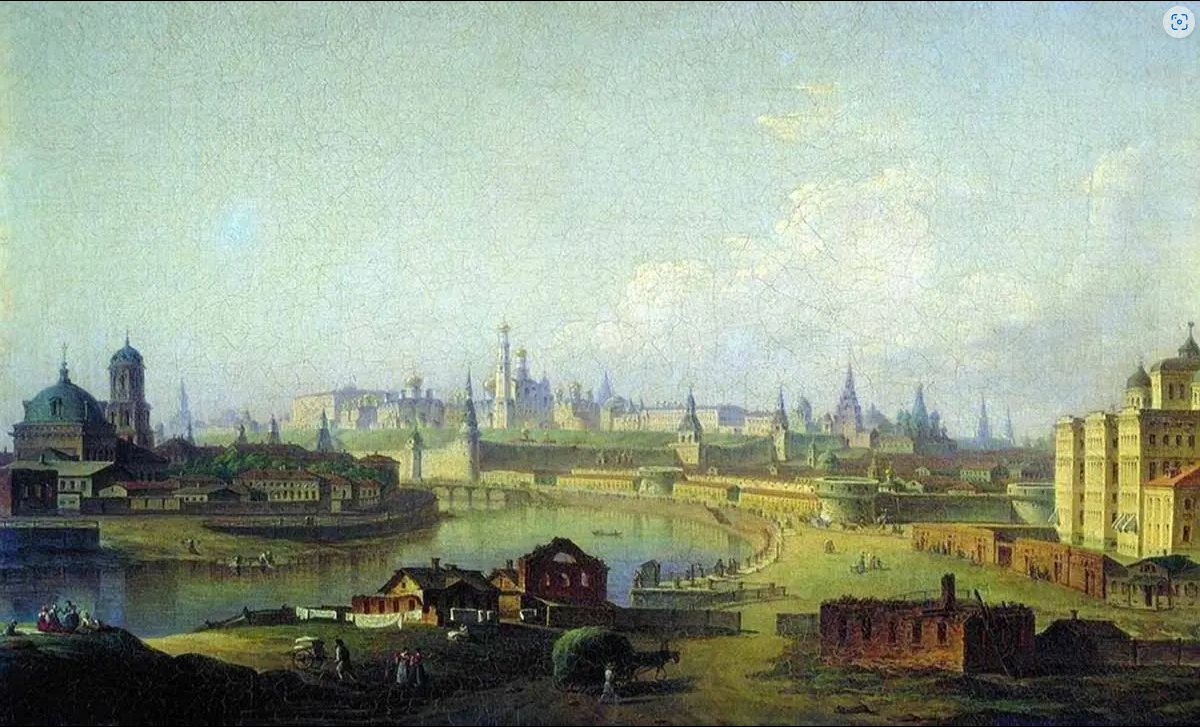 Вид Московского Кремля со стороны Устьинского моста, 1810 год