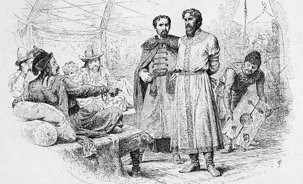 Михаил Ярославич Тверской у хана Узбека. Рисунок В.П. Верещагина.