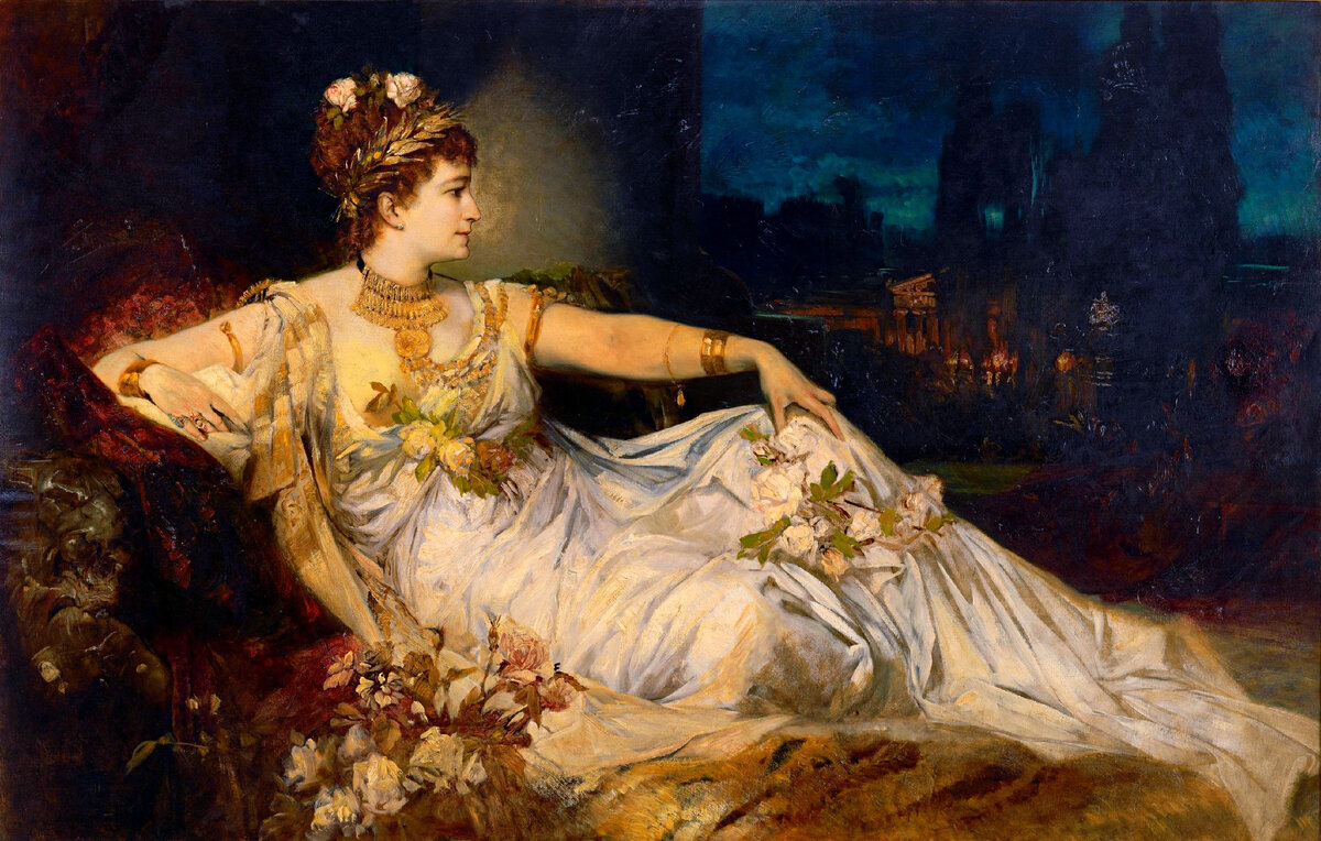 Шарлотта Вольтер как „Мессалина“. Ханс Макарт. около 1875 