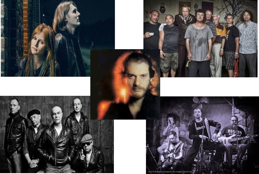 Группы Iamthemorning, Аукцыон, Моральный кодекс, Бони' НЕМ. Музыкант Илья Словесник. Фото взяты на Яндекс.Фото. Коллаж автора