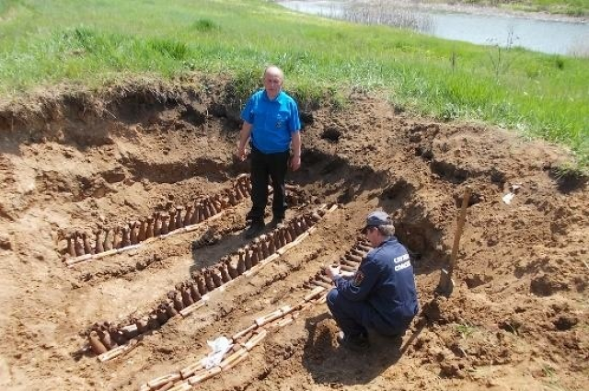    Под Воронежем уничтожили 68 снарядов времен Великой Отечественной войны