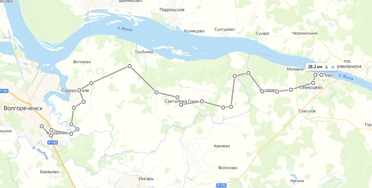 Это маршрут построенный на Яндекс картах через кнопку "Линейка" (не везде можно проложить маршрут через сервис Маршрутов с выбором "велосипед").