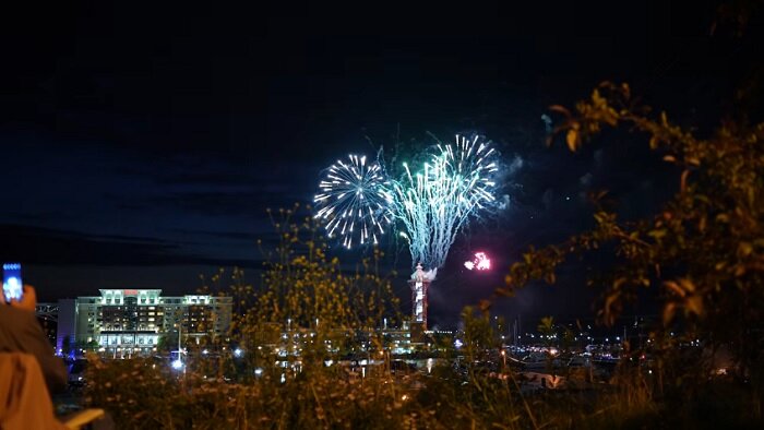 Фото с блога "Америка наизнанку".    Фейерверк в США на День независимости