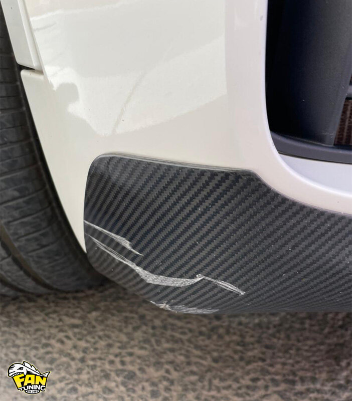 Ремонт карбоновой "губы" (спойлера переднего бампера) М Перформанс на БМВ (BMW) X6 F16