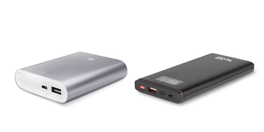 Xiaomi Mi Power Bank на ячейках 18650 и TopON TOP-T10 на литий-полимерных ячейках