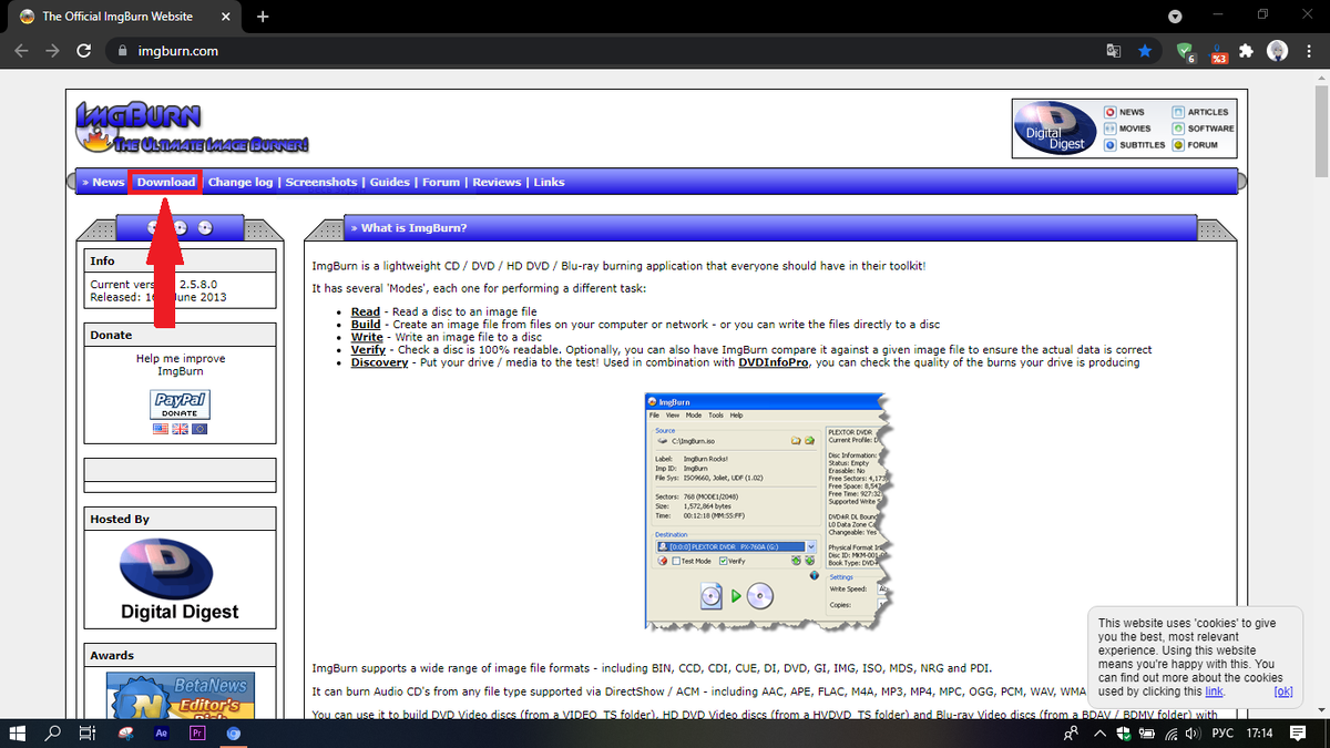 Нажимай на кнопку "Download"