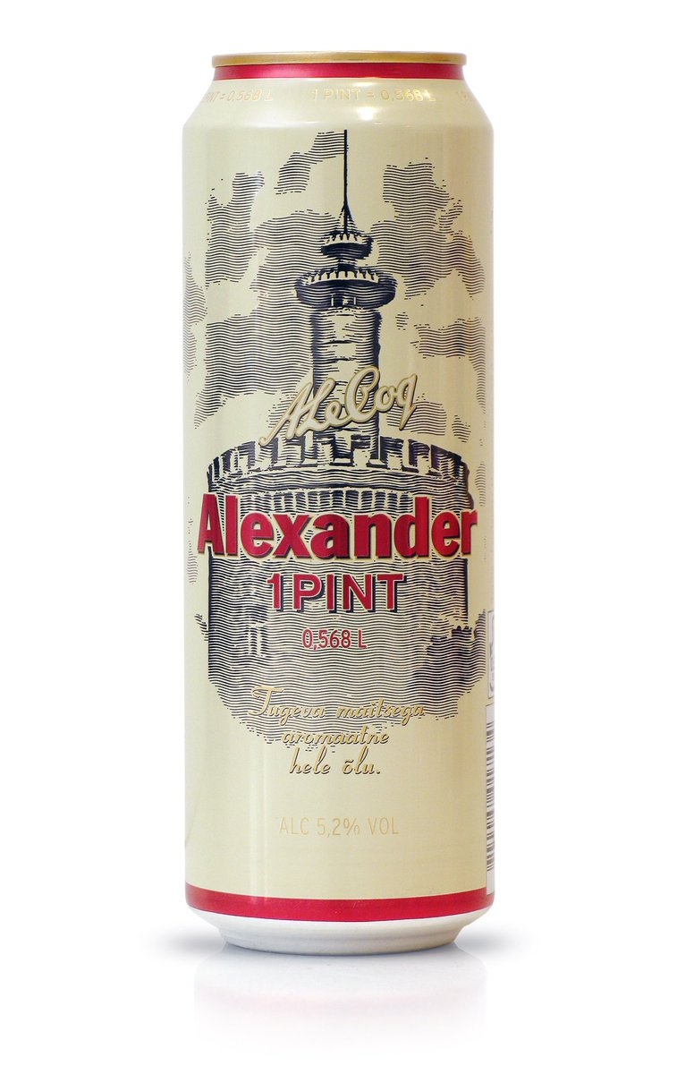 Пиво Alexander light beer 0,568 л. 5,2% алк. ж/б