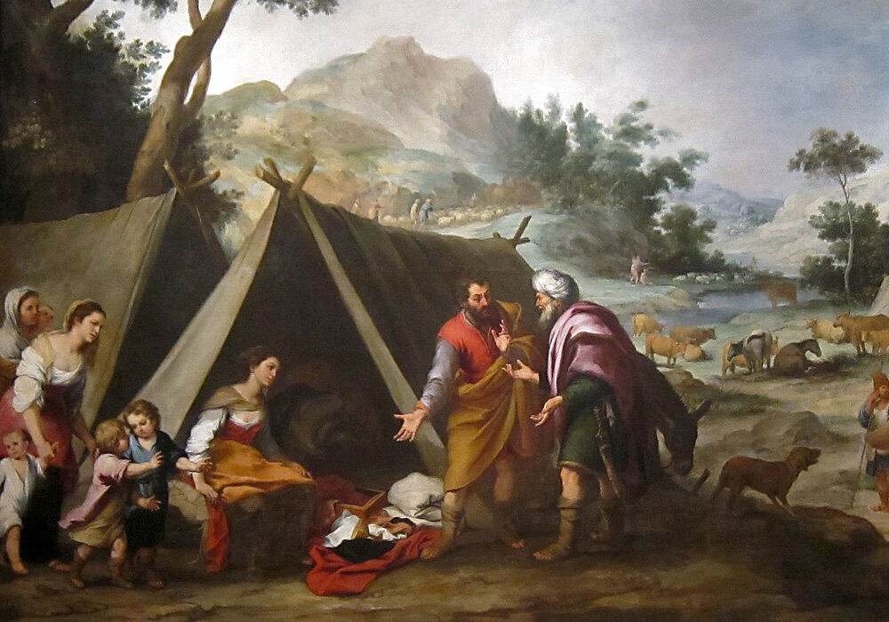 Лаван в поисках украденных терафимов, Бартоломе Эстебан Мурильо, ок. 1665-70. 
