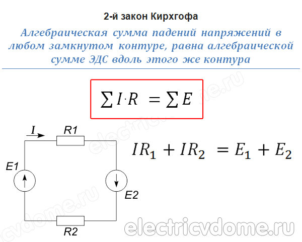 Кирхгофа 3 закон: формула, объяснение и примеры