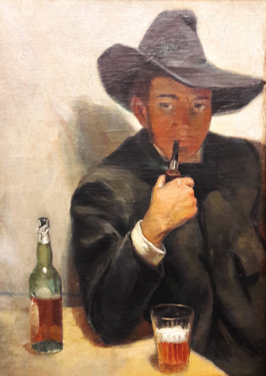 Диего Ривера. Автопортрет в широкополой шляпе, 1907г. Фото автора.