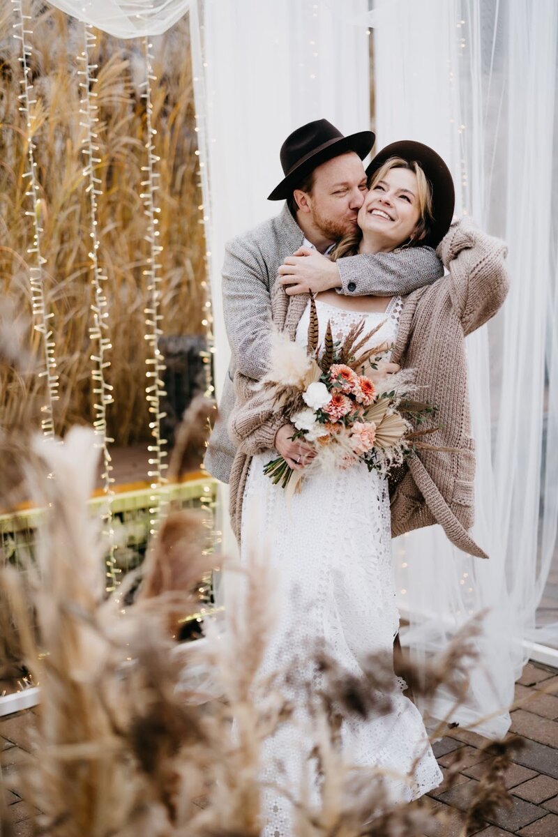 Зона церемонии на свадьбе Юры и Кати, организованной студией свадебных вечеринок «ISKRENNOST’»