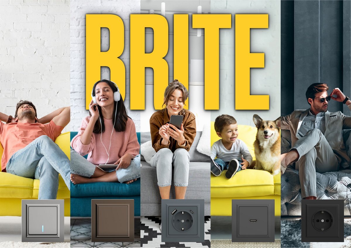 Электроустановочные изделия BRITE IEK