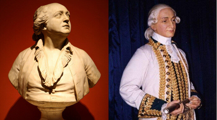 Статуя и восковая копия графа Алессандро Калиостро