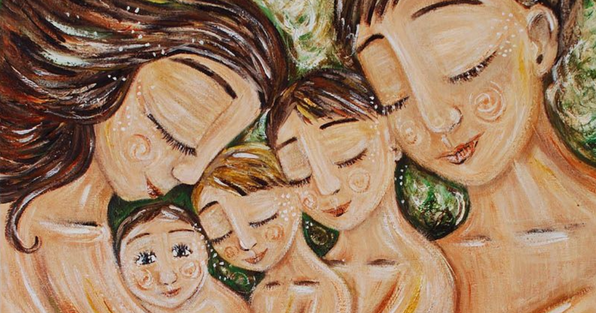 Рисунок трое. Кэти Берггрен. Кэти Берггрен трое детей. Кэти Берггрен картины семья. Кэти Берггрен семья