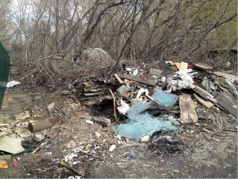 Фото свалки, на месте которой сейчас растет сад 