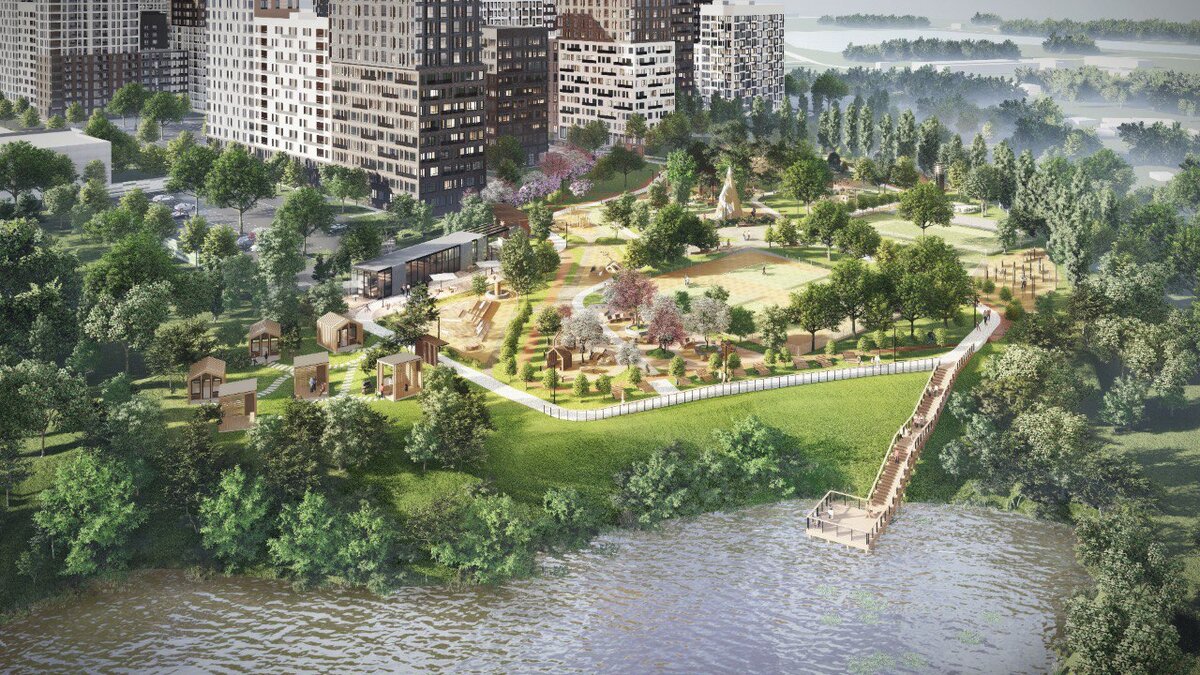 Тот самый парк 2,5 Га. перечисление объектов на нем займёт полстраницы.