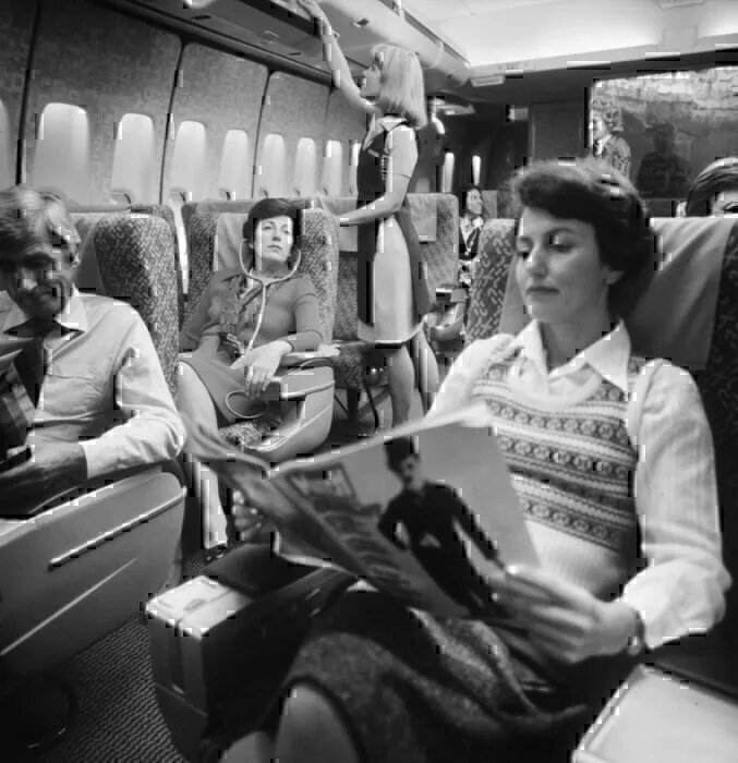 Пневматические наушники в начале 1980-х у SAS в Boeing 747  📷
