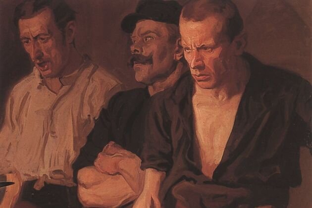    Станислав Ленц. Забастовка (фрагмент). 1910