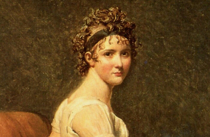 Мадам Рекамье на портрете Давида 1800 г.