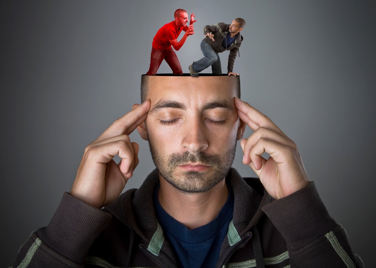 Ну вот не нашел картинки, где дополнительные сущности в человеческой голове поют каждый свое. Да, собственно, и не в это же дело.