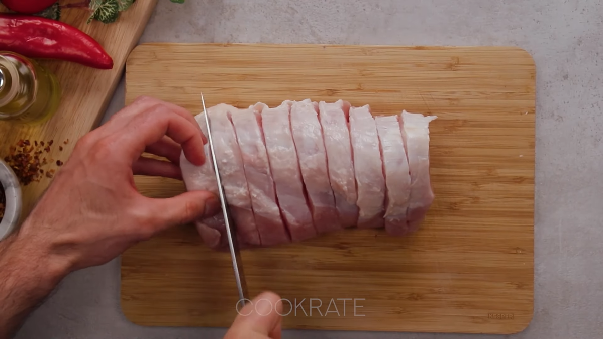 Нарезанная свинина