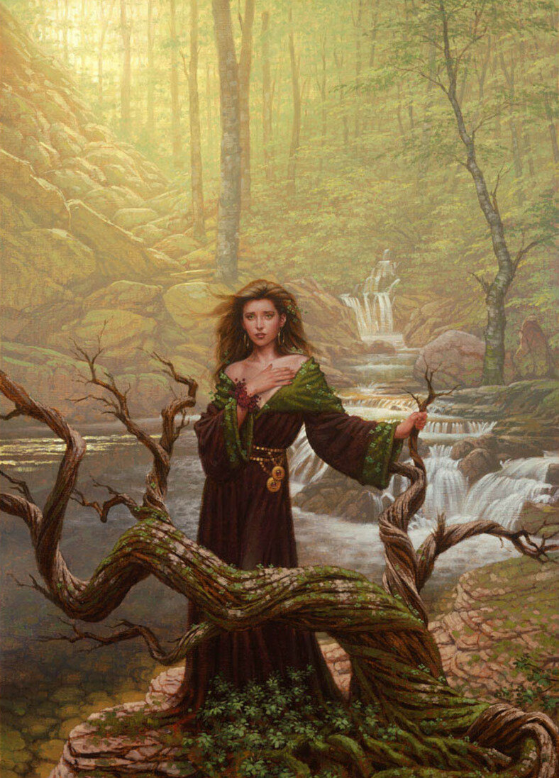 Ведьма это не обязательно старая корга. На картинке молодая девушка, предположительно знахарка (открытый источник)