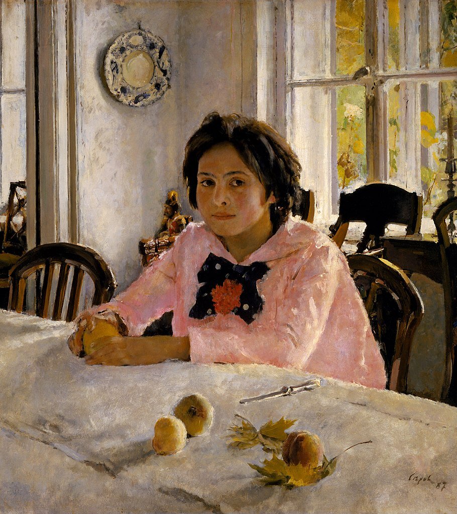 «Девочка с персиками» 1887 год. Холст, масло.  Государственная Третьяковская галерея, Москва