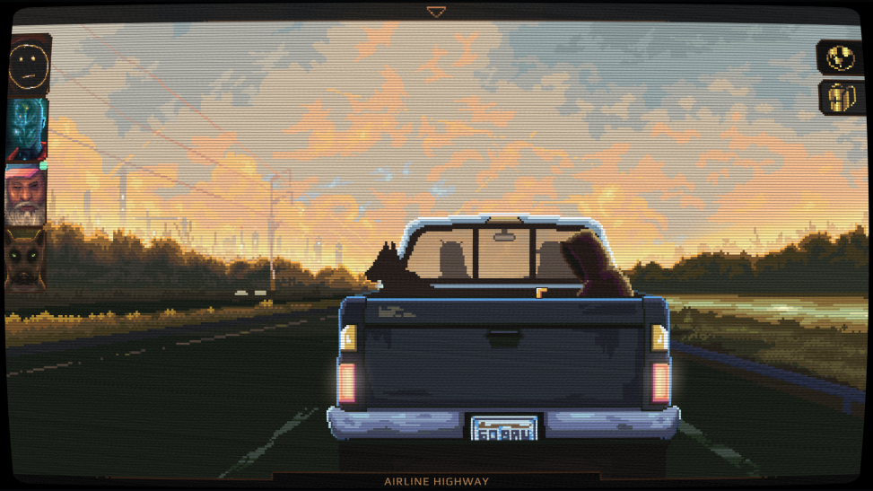  А это кадр из Norco. Романтика машин и дорог — частая примета южной готики. 