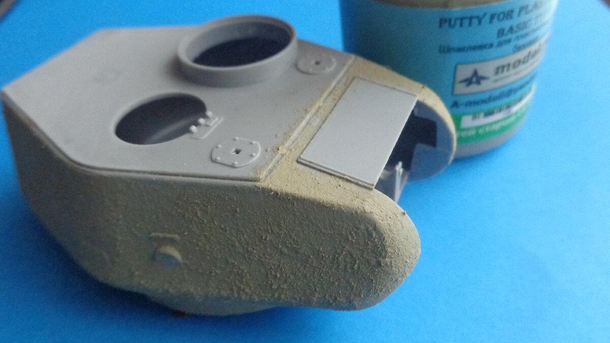 Имитация литой фактуры брони шпаклевкой