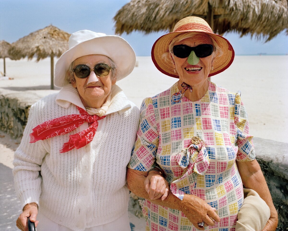 Old Ladies At Beach