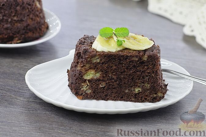 банан, яйца, мёд, какао-порошок, разрыхлитель, ванилин, масло растительное