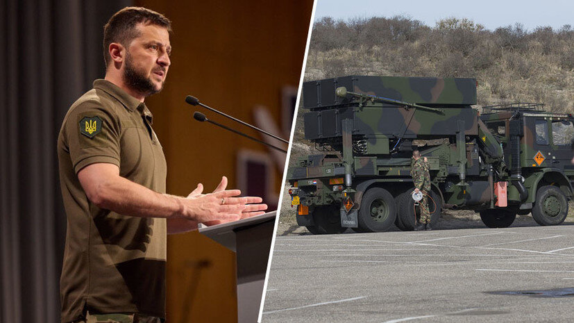     Президент Украины Владимир Зеленский / ЗРК NASAMS  president.gov.ua/Gettyimages.ru