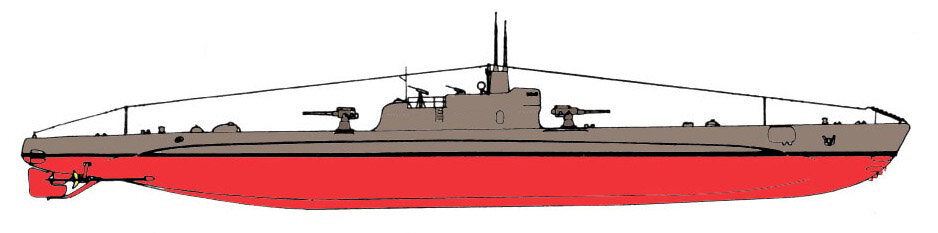 Водоизмещение: надводное 1.310 т, подводное: 2.028 т. Размеры: 84,3x7,7x5,2 м. Двигатели: 2 дизеля по 2.200 л.с. и 2 электромотора по 900 л.с. Скорость: надводная 16,8 узлов, подводная 7,4 узлов. Рабочая глубина 100 м. Дальность: надводная 13.400 миль (8-узловым ходом), подводная 80 миль (4-узловым ходом). Вооружение: 8х533-мм торпедных аппаратов (4 носовых, 4 кормовых; боекомплект 16 торпед); 2x100-мм орудия, 2 спаренных 13,2-мм пулемета. Экипаж: 77 человек.
