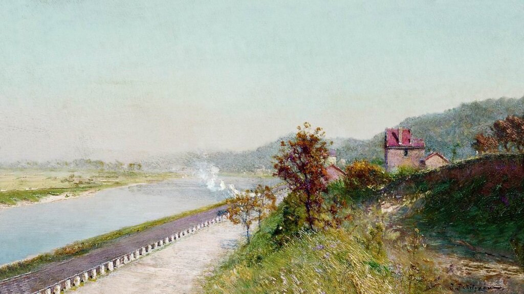 Иван Похитонов "Нормандия. Вид на Сиверен-Вандр". Источник: https://www.liveinternet.ru/users/bo4kameda/post424735970/