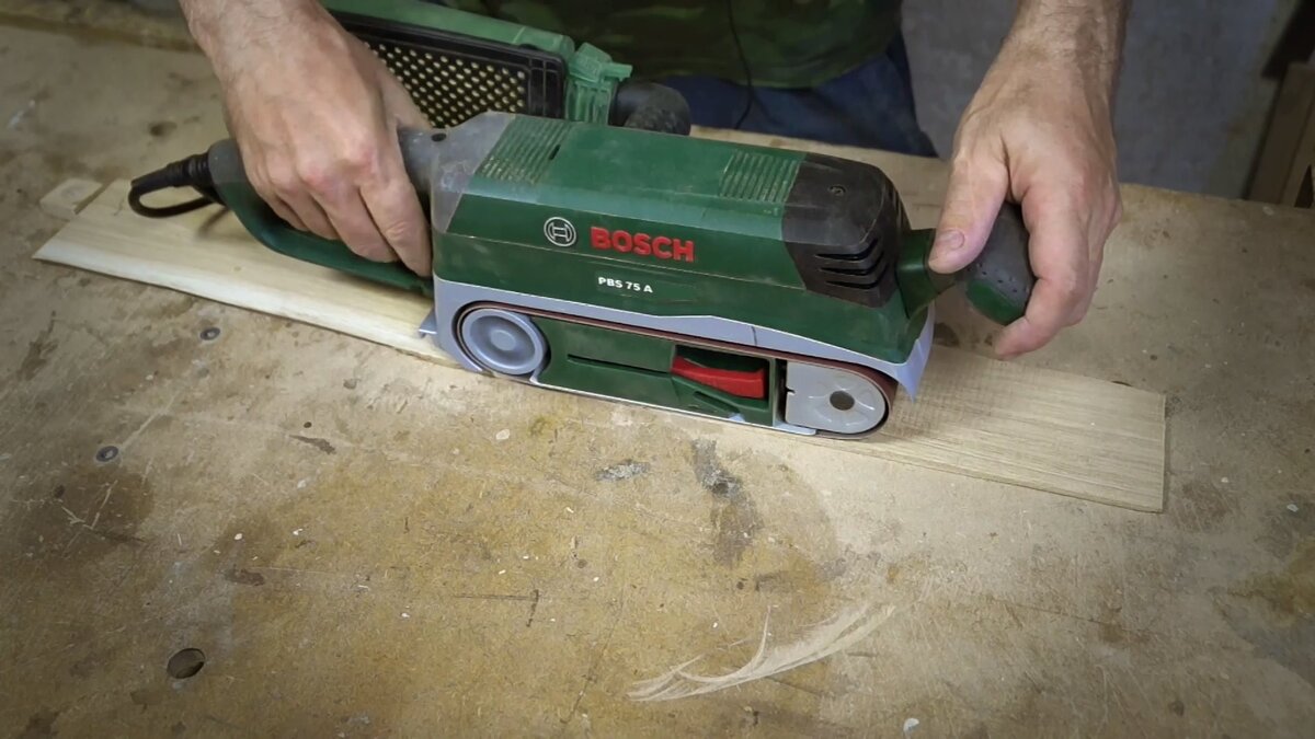 Ленточная шлифмашина. Фото автора