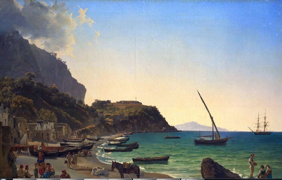 Сильвестр Щедрин. Большая гавань на острове Капри. 1827-1828.