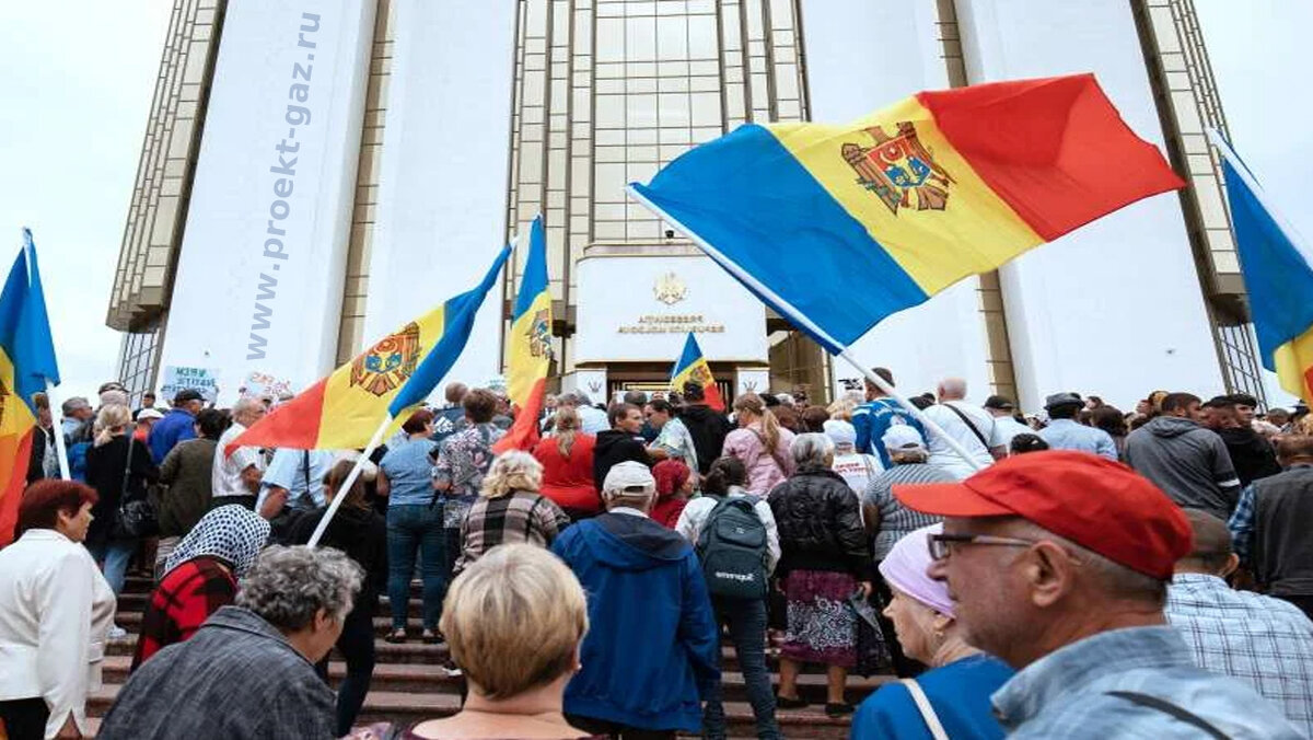 Протесты в Молдавии (коллаж)