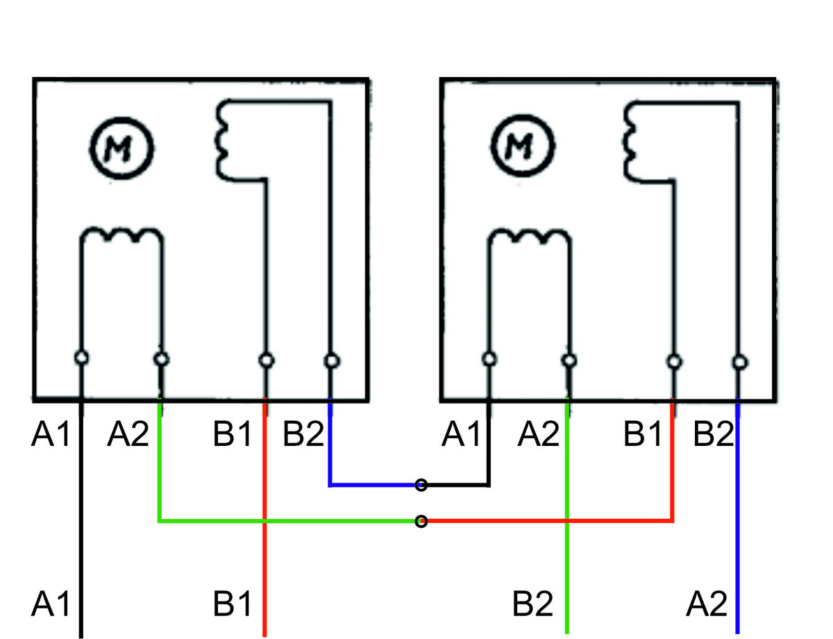 Схема соединения двигателей