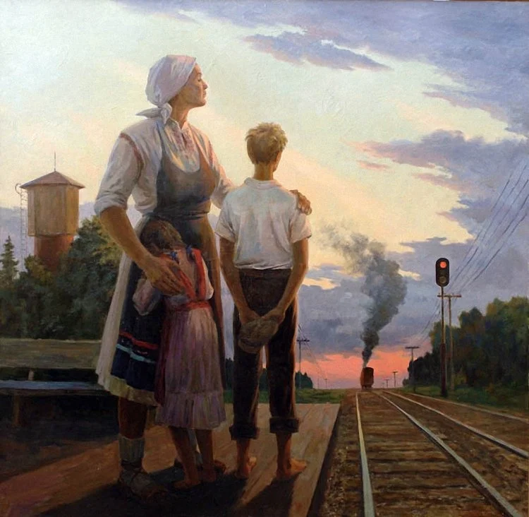 С уходящим на работу отцом