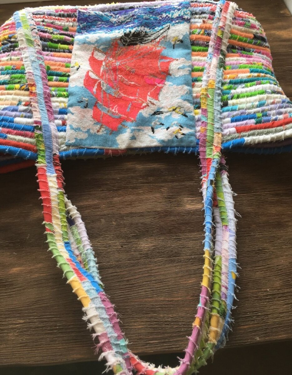 Пляжная сумка утилитарное рукоделие