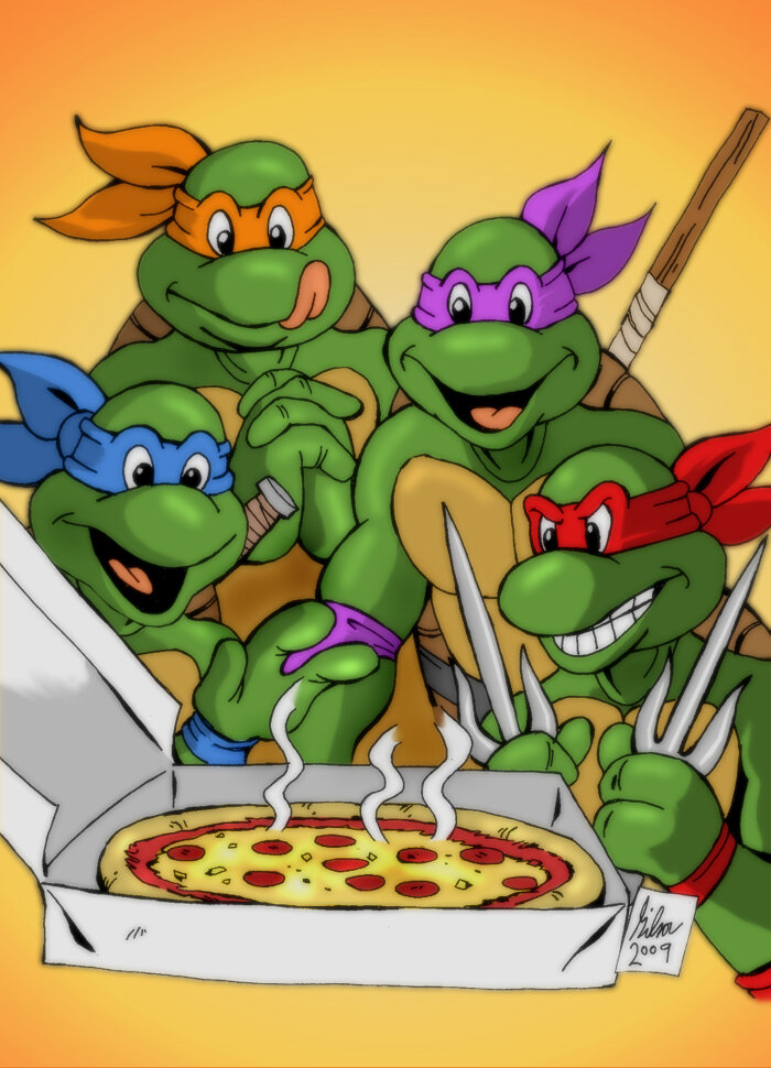 Черепашки-ниндзя знали толк в правоверной пицце. Да и они задали этот тренд в России, всяко не Чиполино ) Картинка взята из открытых источников для целей иллюстрации.