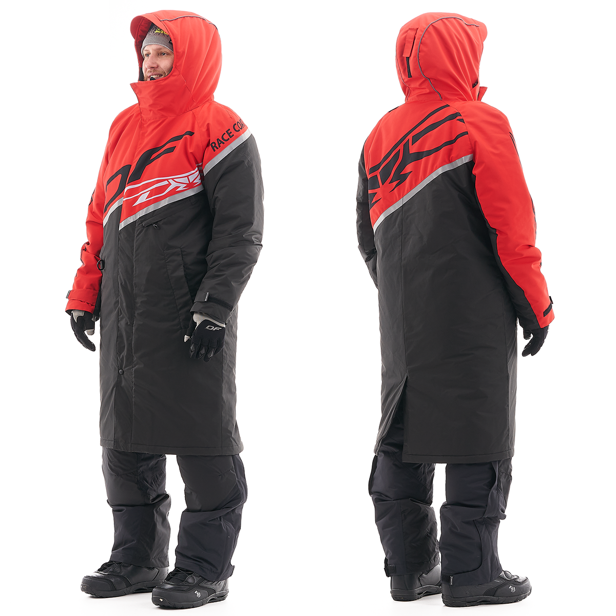 Плащ зимний RACE COAT Red 2022 DRAGONFLY