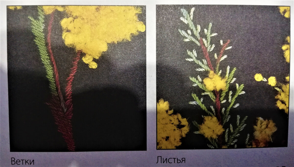 Мой красивейший процесс на льне от Риолис: как расцветает моя мимоза!