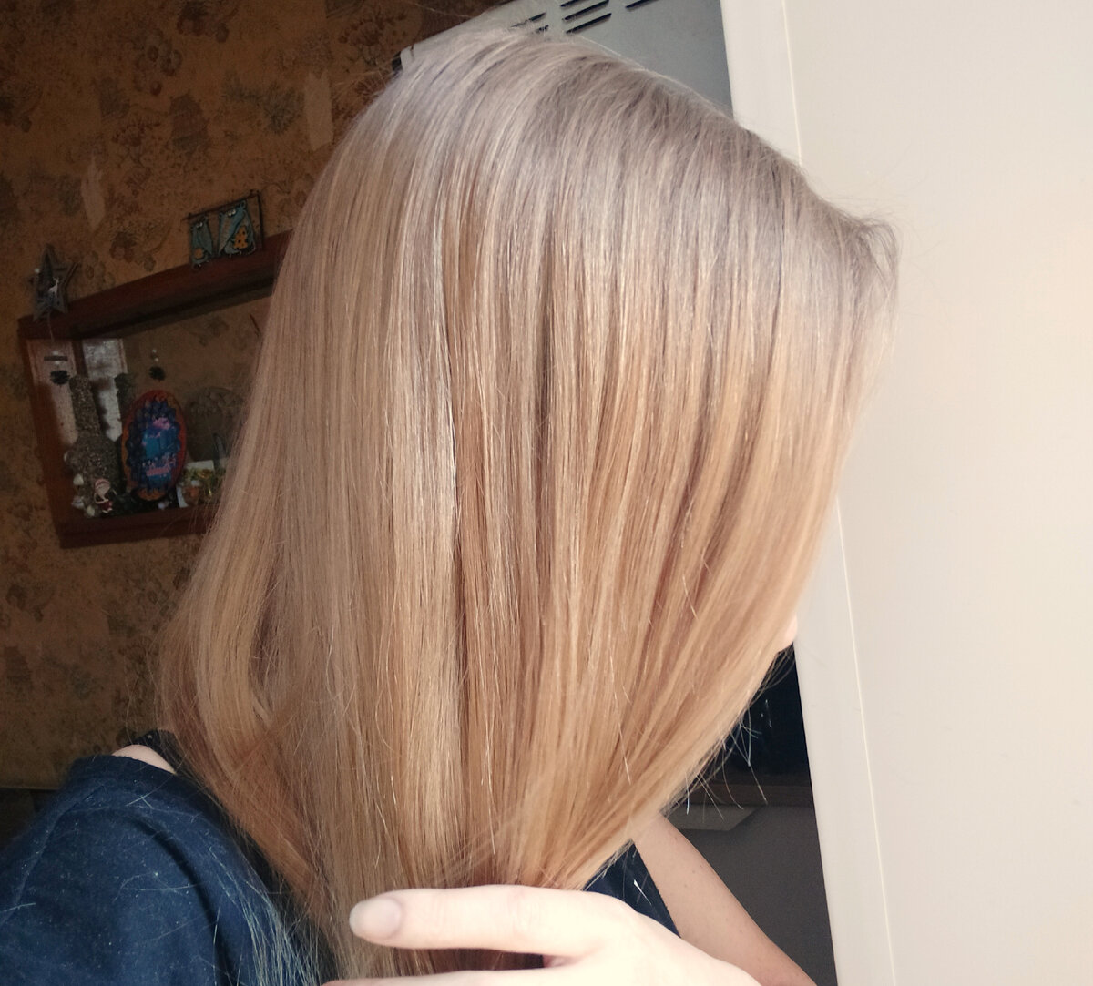 Фото автора. Мои волосы после использования шампуня и бальзама