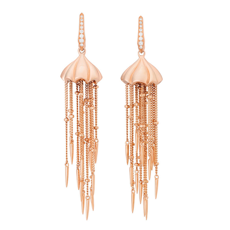 Серьги Stephen Webster из розового золота с бриллиантами, коллекция Jewels Verne